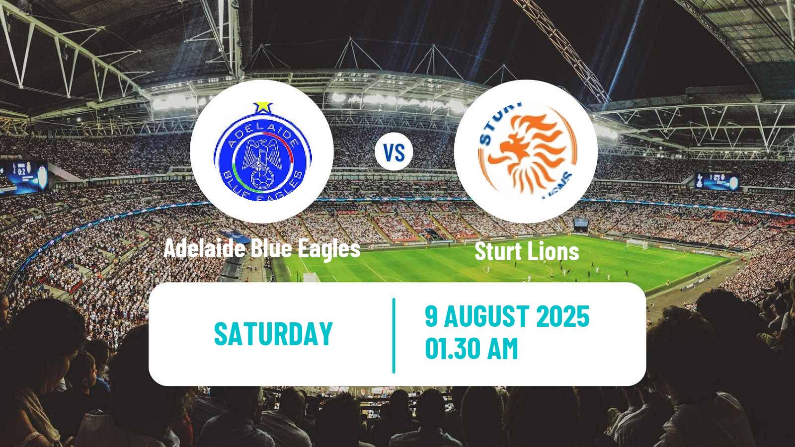 Soccer Australian SA State League Adelaide Blue Eagles - Sturt Lions