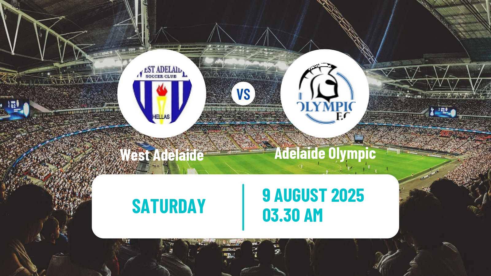 Soccer Australian SA State League West Adelaide - Adelaide Olympic