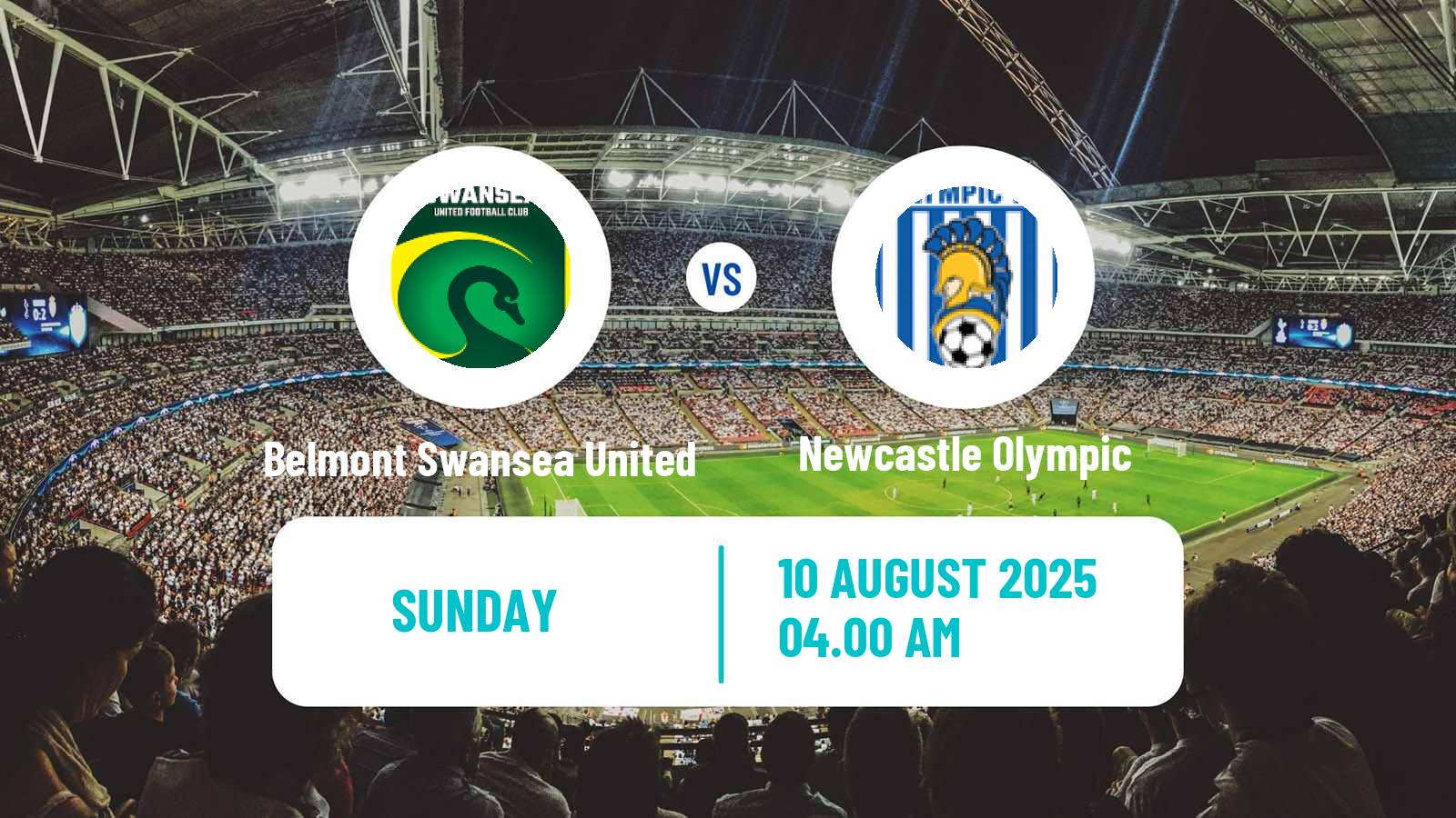 Soccer Australian NPL Northern NSW Belmont Swansea United - Newcastle Olympic