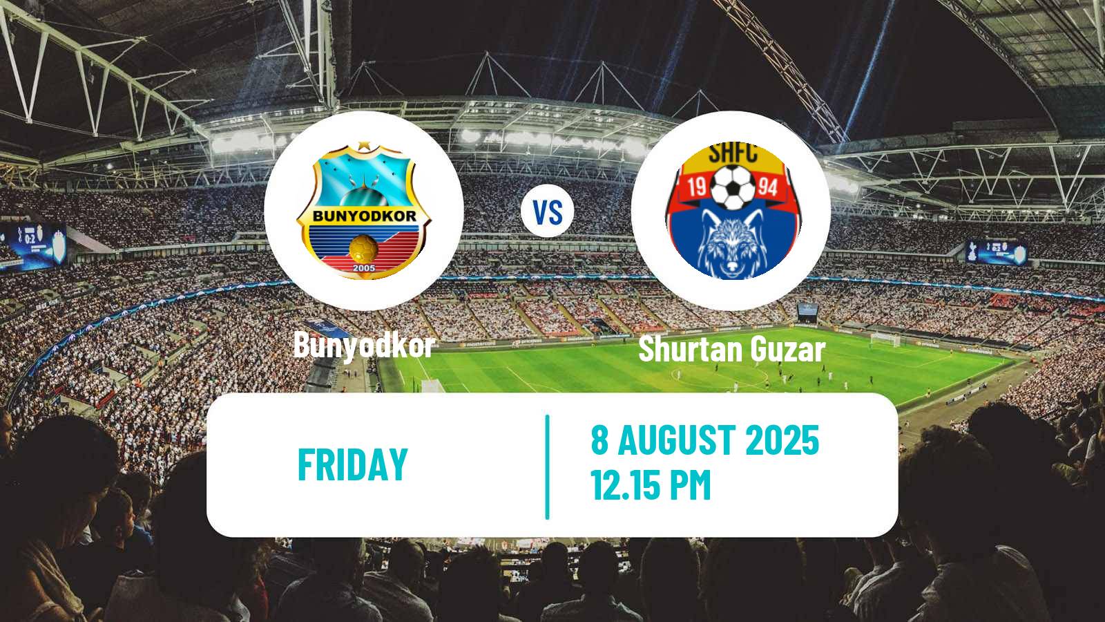 Soccer Uzbek League Bunyodkor - Shurtan Guzar