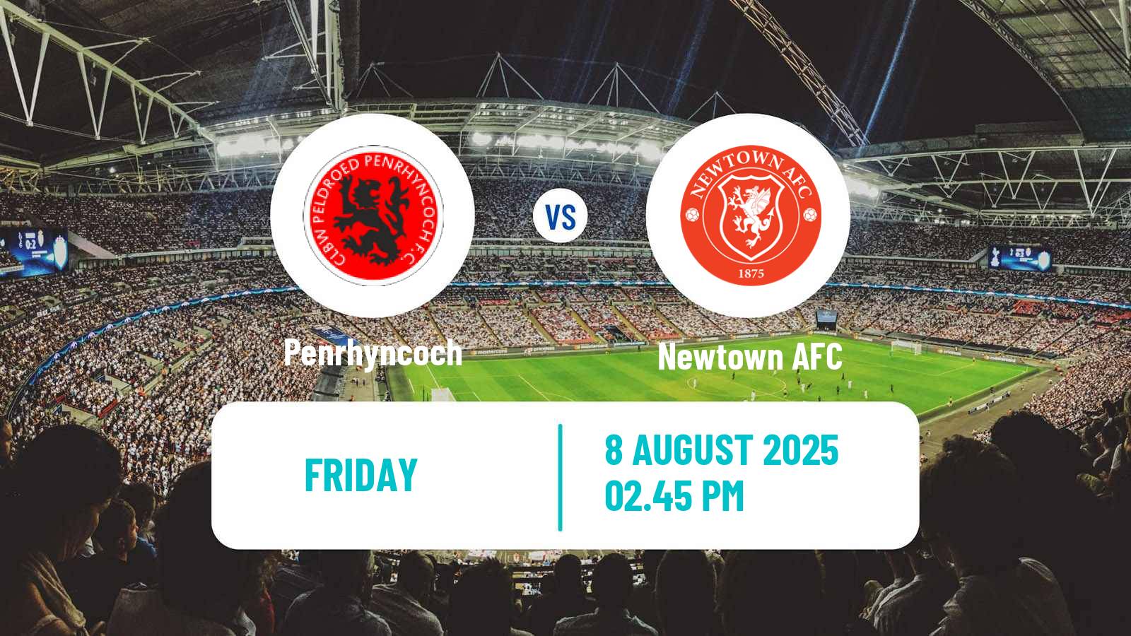 Soccer Welsh Cymru North Penrhyncoch - Newtown