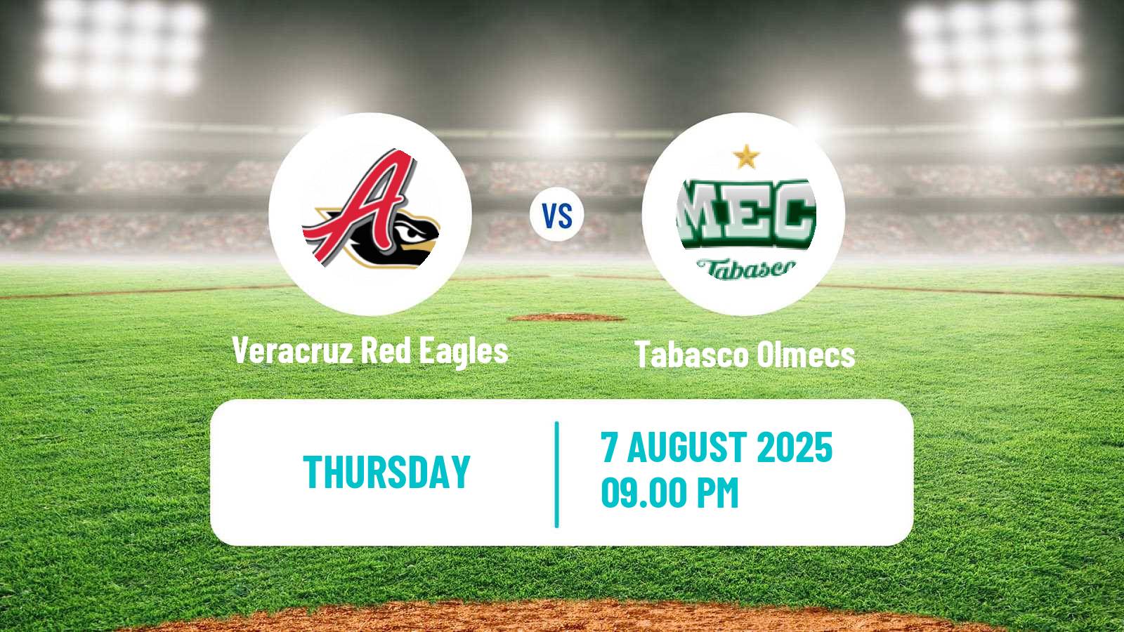 Baseball LMB Veracruz Red Eagles - Tabasco Olmecs