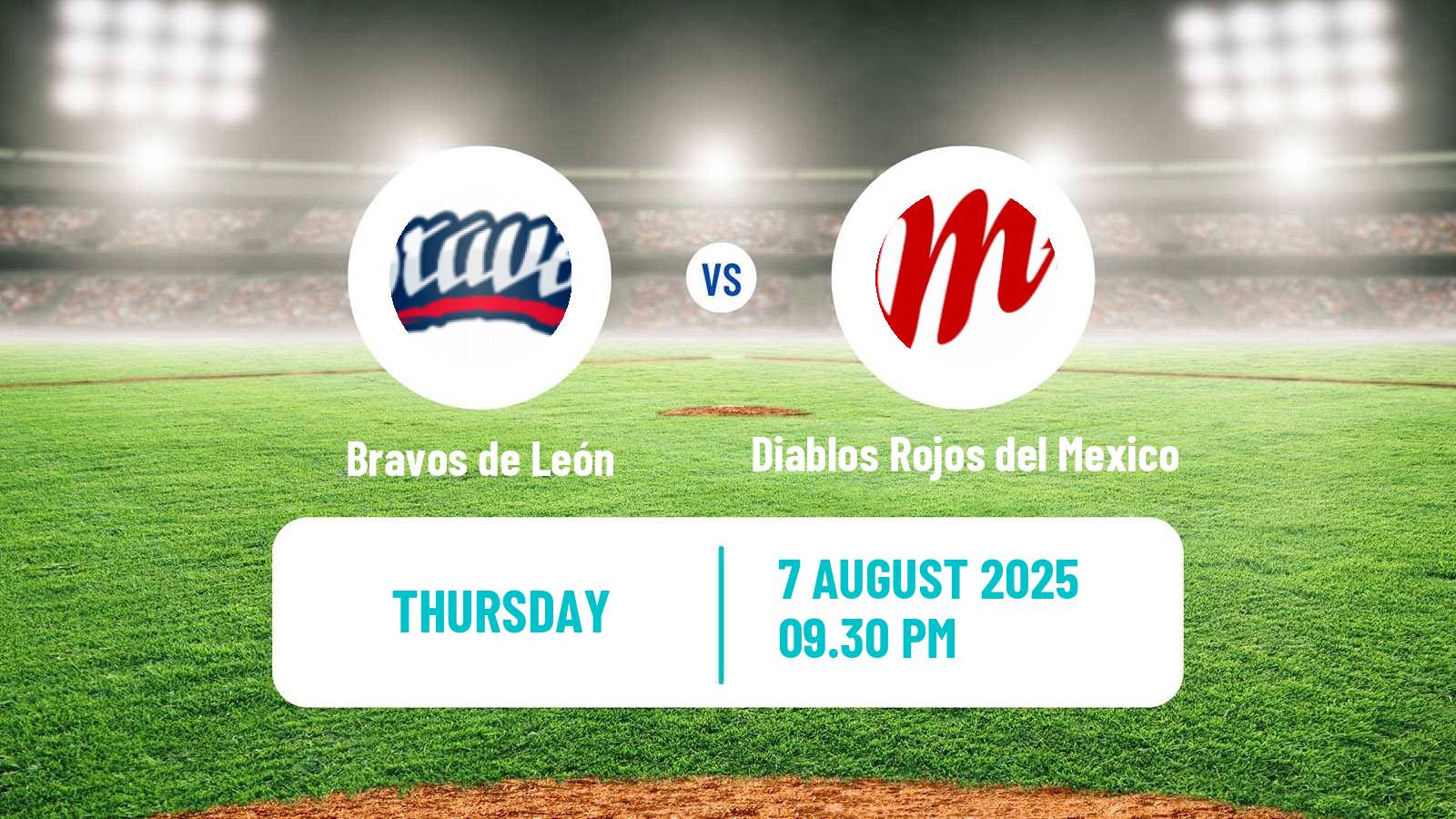 Baseball LMB Bravos de León - Diablos Rojos del Mexico