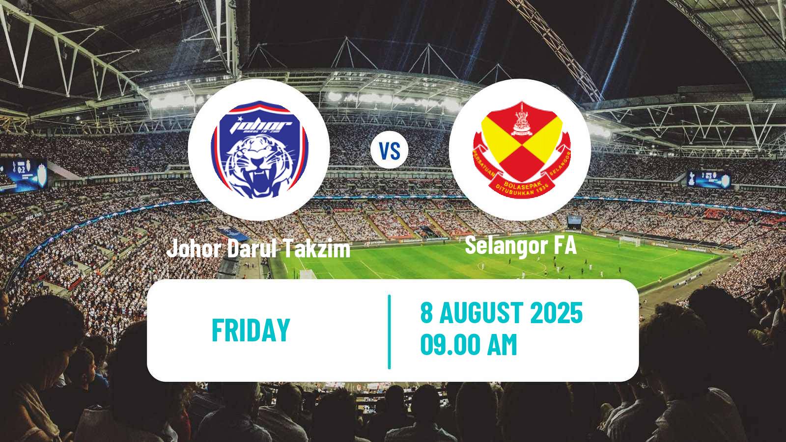 Soccer Malaysian Super League Johor Darul Takzim - Selangor FA