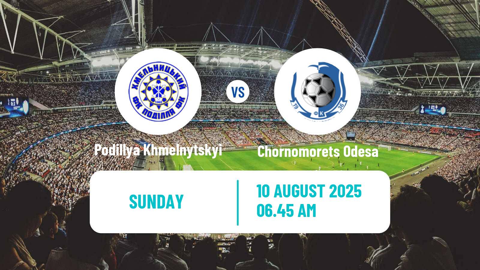 Soccer Ukrainian Persha Liga Podillya Khmelnytskyi - Chornomorets Odesa