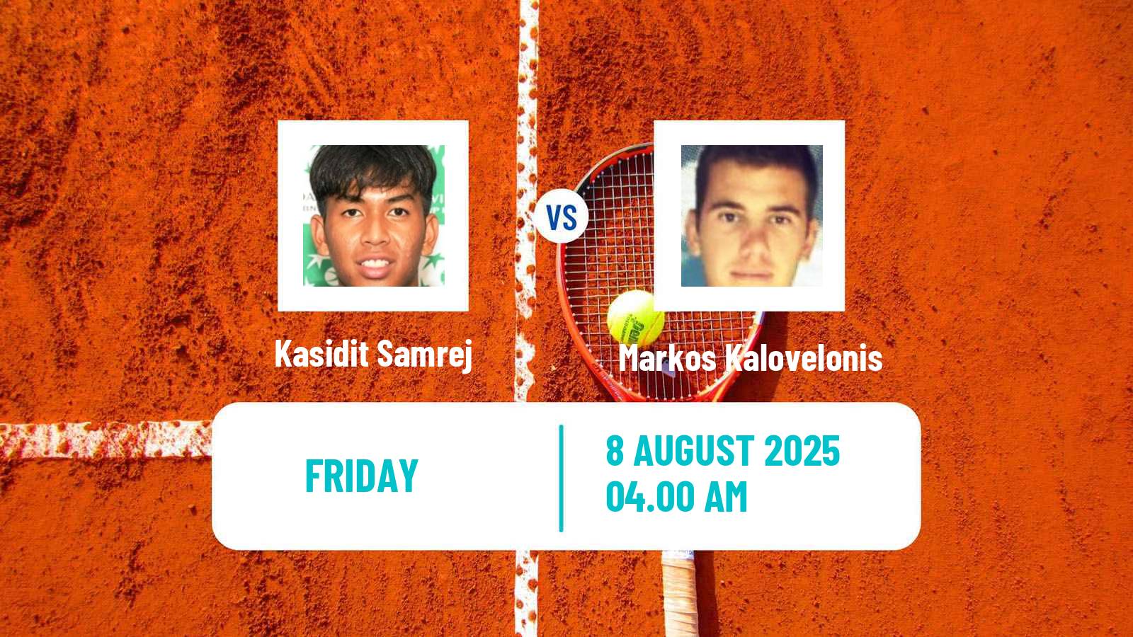Tennis ITF M15 Singapore Men Kasidit Samrej - Markos Kalovelonis