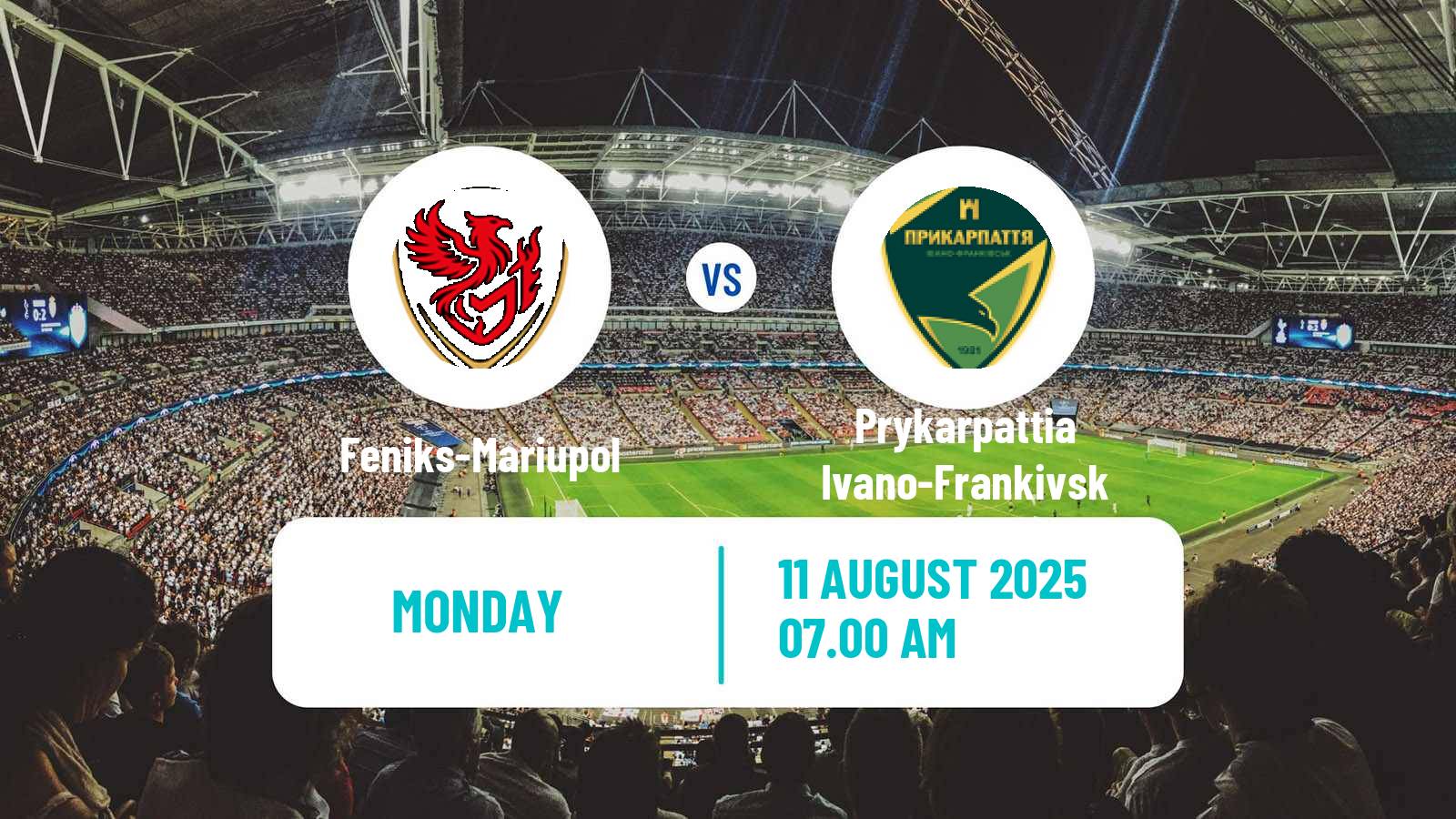 Soccer Ukrainian Persha Liga Feniks-Mariupol - Prykarpattia Ivano-Frankivsk