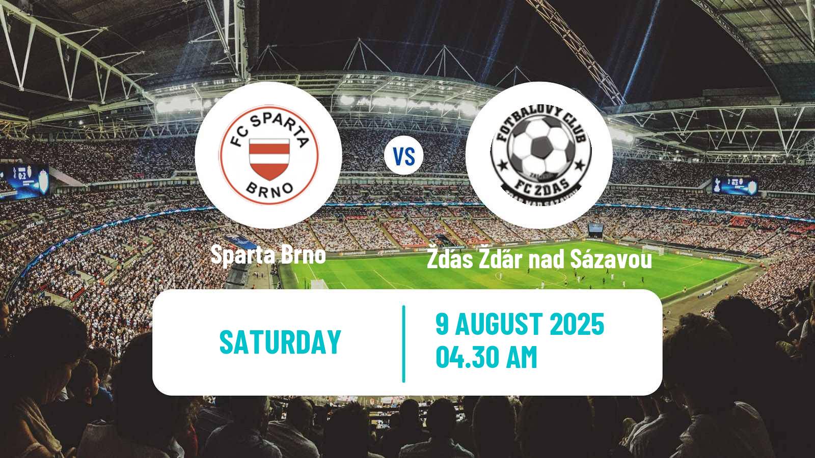 Soccer Czech Division D Sparta Brno - Žďas Žďár nad Sázavou