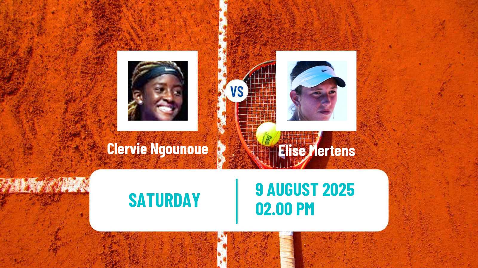 Tennis WTA Cincinnati Clervie Ngounoue - Elise Mertens