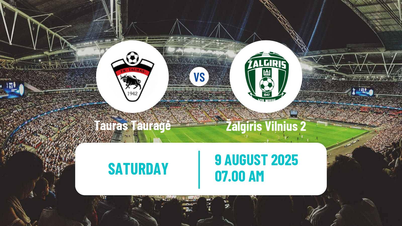 Soccer Lithuanian Division 2 Tauras Tauragė - Žalgiris Vilnius 2