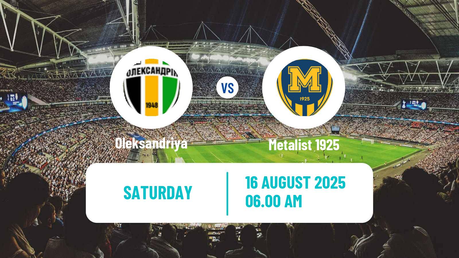 Soccer Ukrainian Premier League Oleksandriya - Metalist 1925