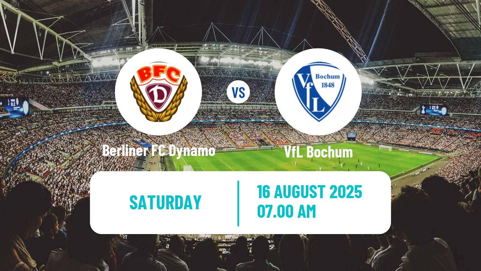 Soccer German DFB Pokal Berliner FC Dynamo - Bochum