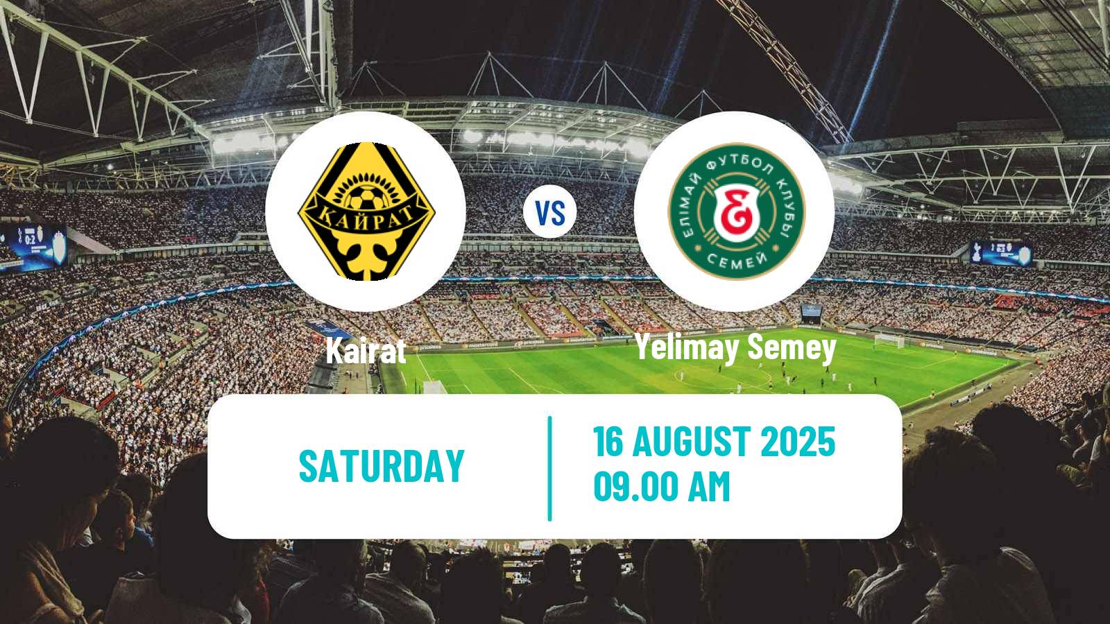 Soccer Kazakh Premier League Kairat - Yelimay Semey