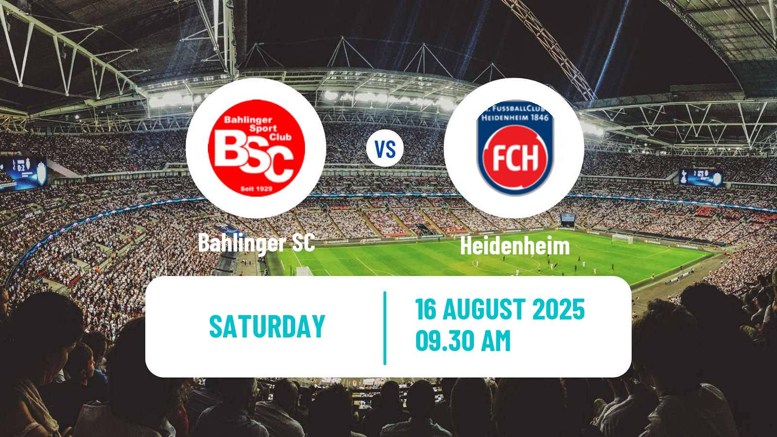 Soccer German DFB Pokal Bahlinger - Heidenheim
