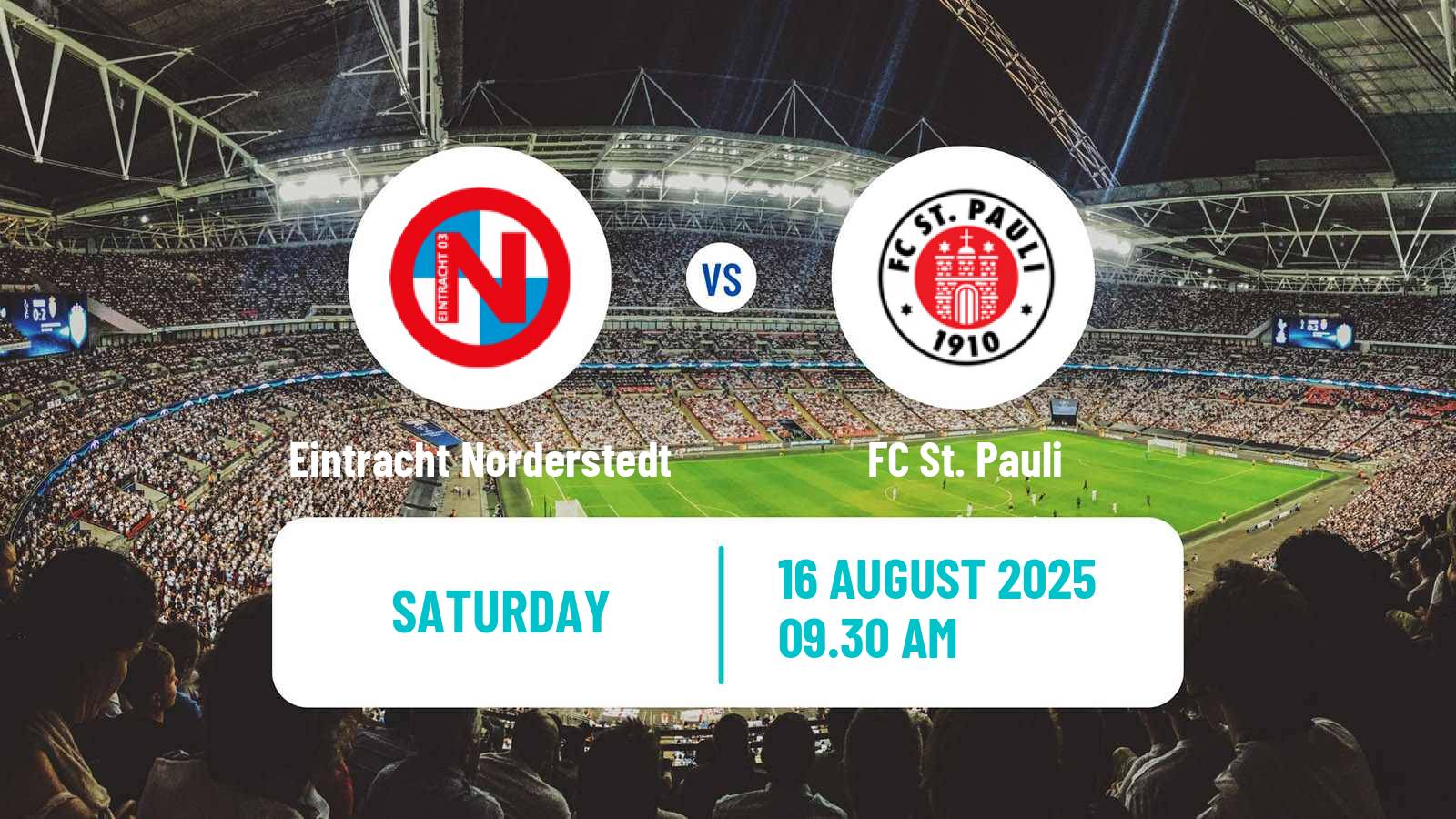 Soccer German DFB Pokal Eintracht Norderstedt - St. Pauli