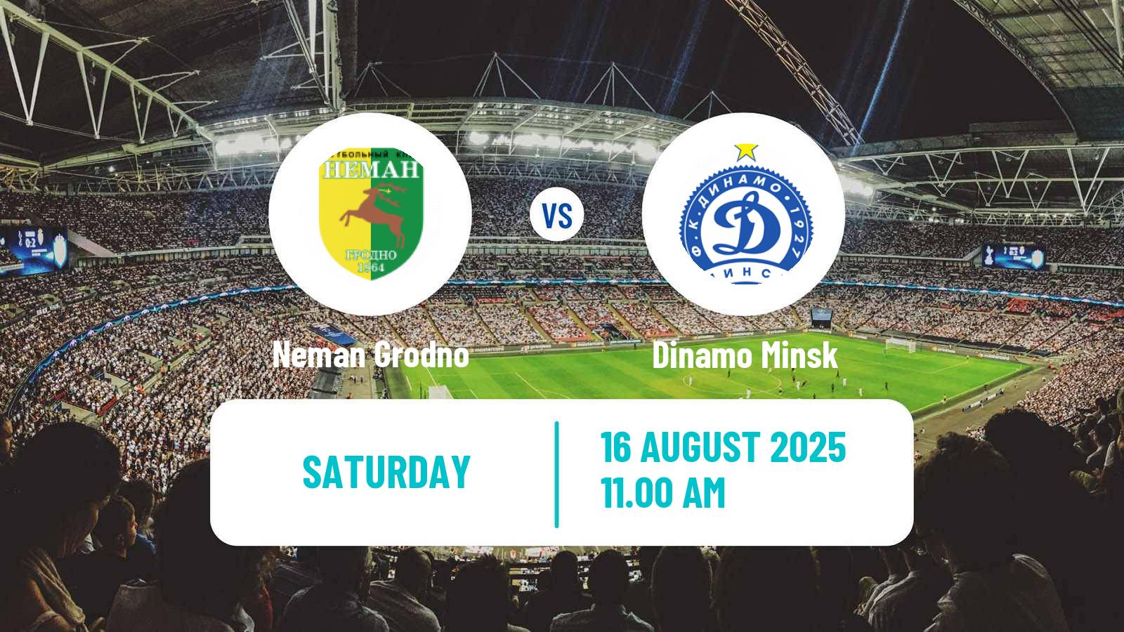 Soccer Belarusian Vysshaya Liga Neman Grodno - Dinamo Minsk