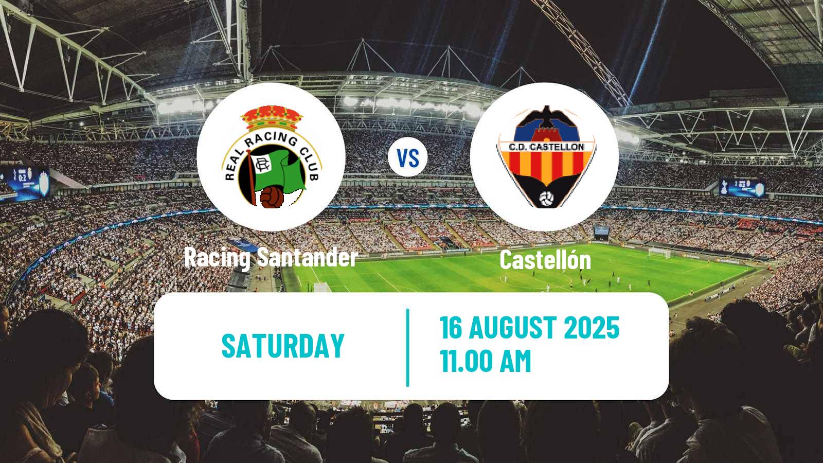 Soccer Spanish LaLiga2 Racing Santander - Castellón