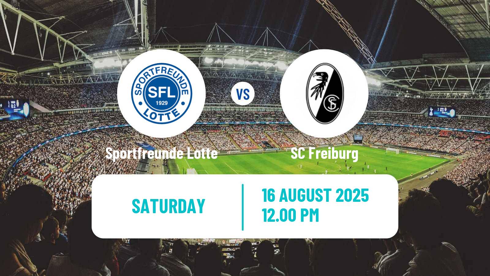 Soccer German DFB Pokal Sportfreunde Lotte - Freiburg