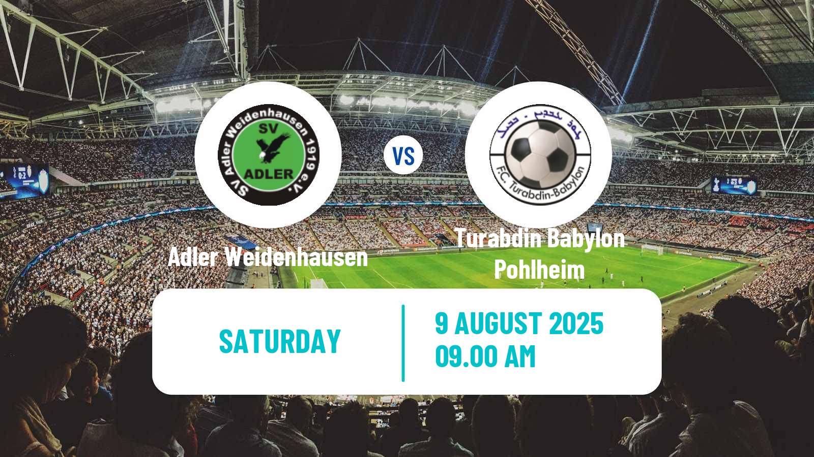 Soccer German Oberliga Hessen Adler Weidenhausen - Turabdin Babylon Pohlheim