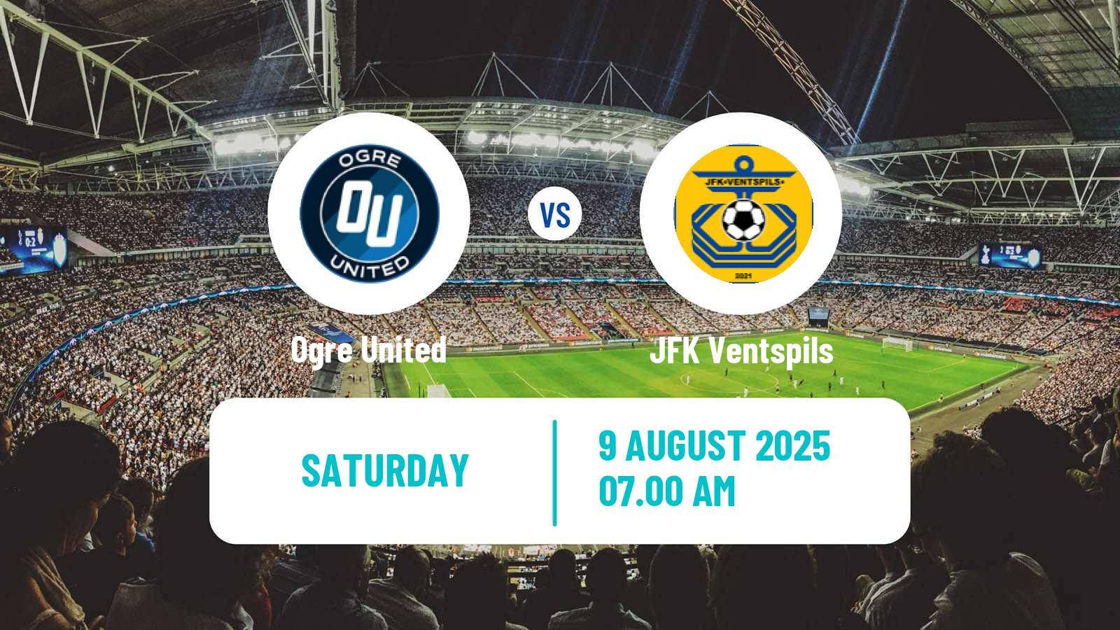 Soccer Latvian 1 Liga Ogre United - JFK Ventspils