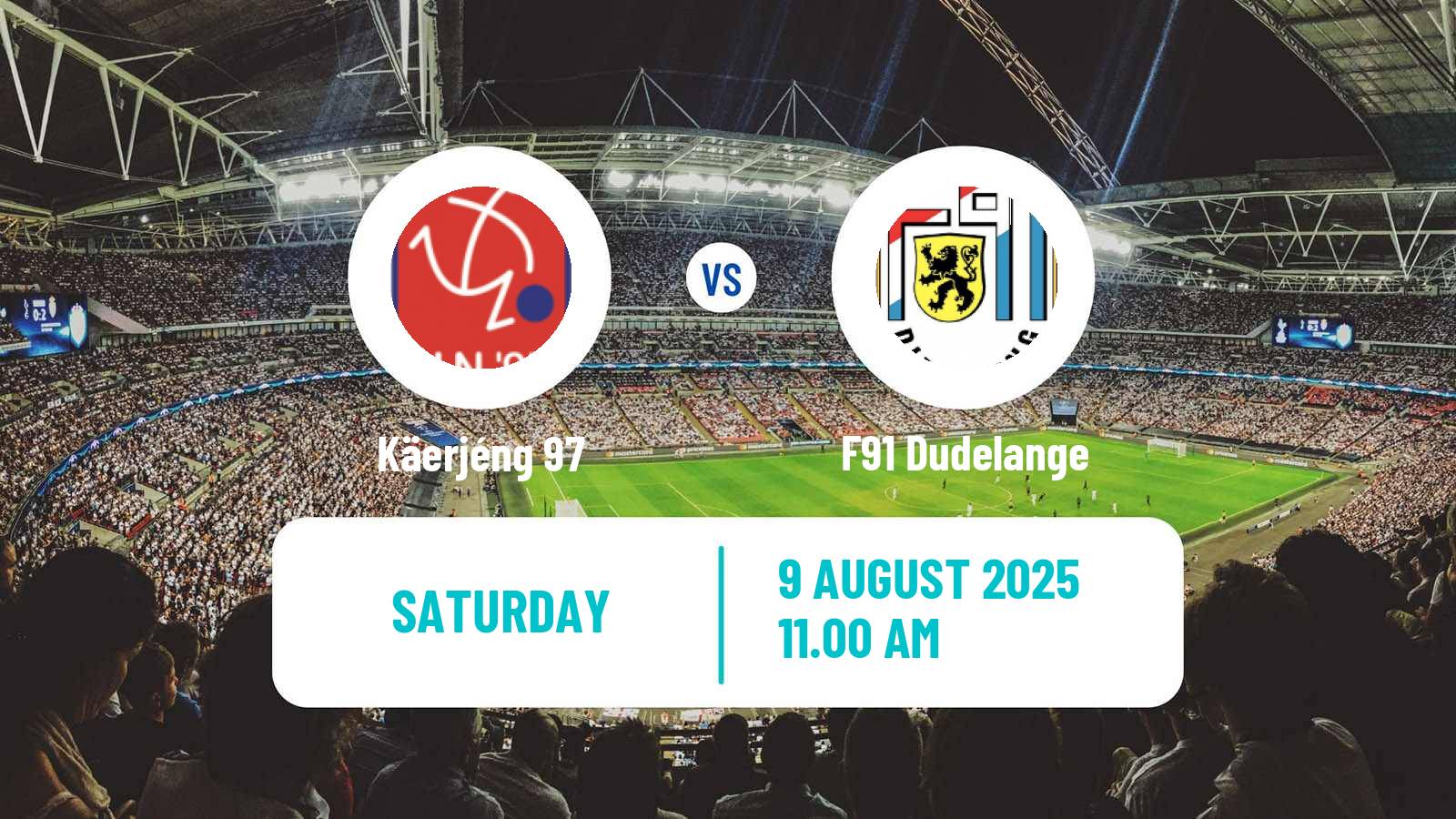 Soccer Luxembourg National Division Käerjéng 97 - F91 Dudelange