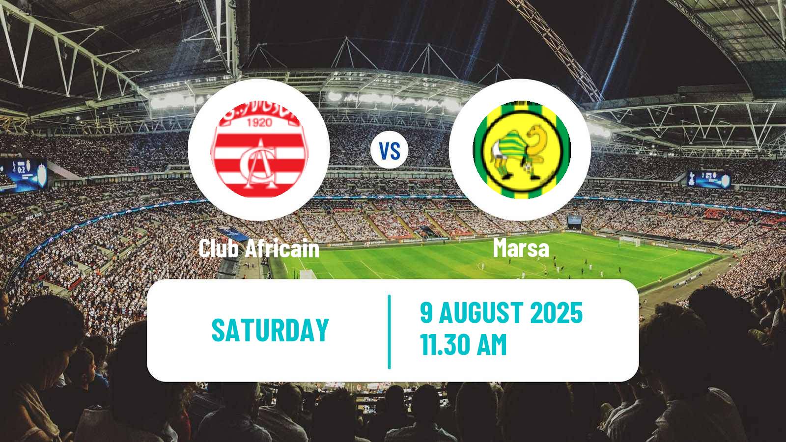 Soccer Tunisian Ligue Professionnelle 1 Club Africain - Marsa