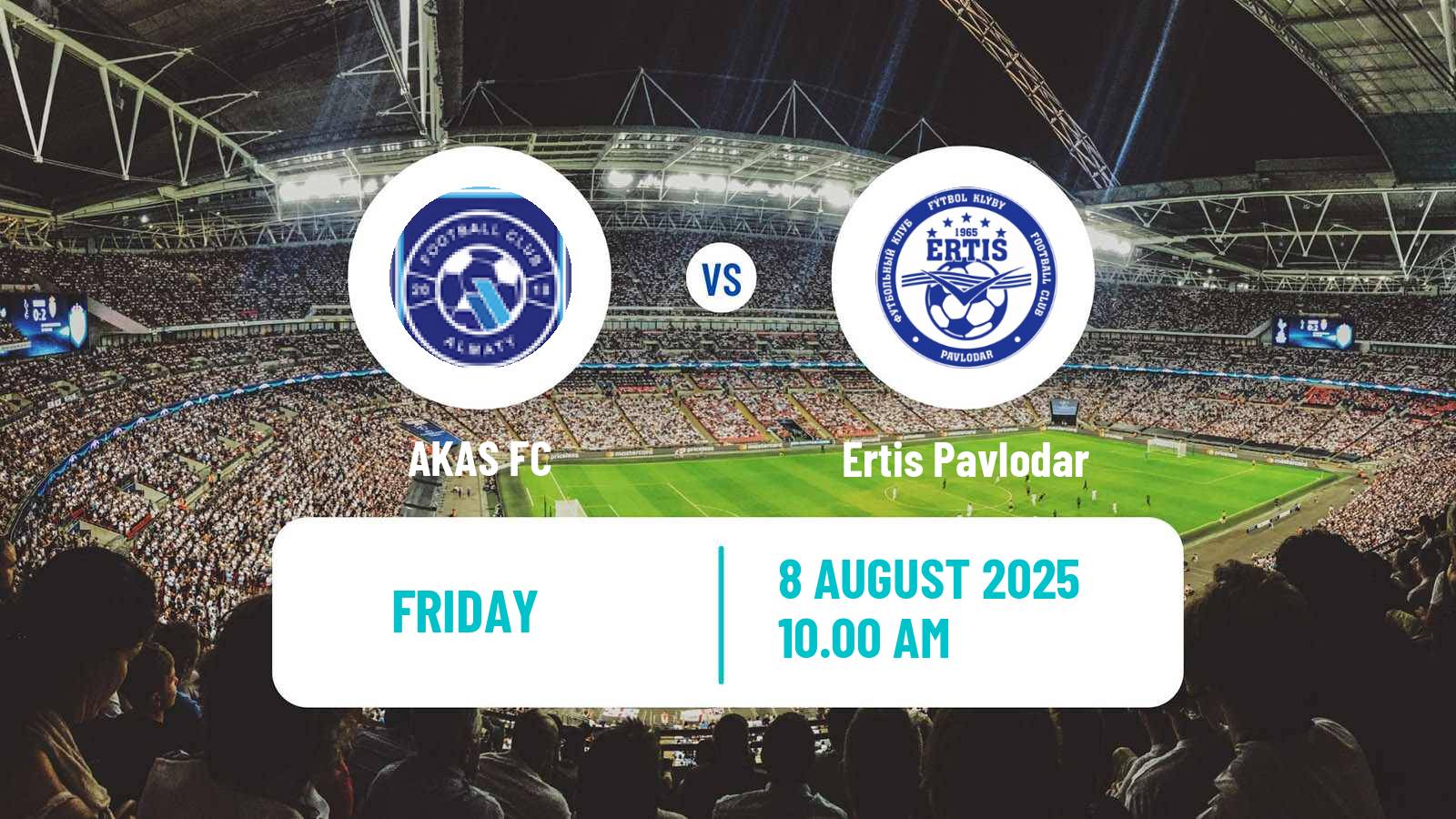 Soccer Kazakh First Division AKAS - Ertis Pavlodar
