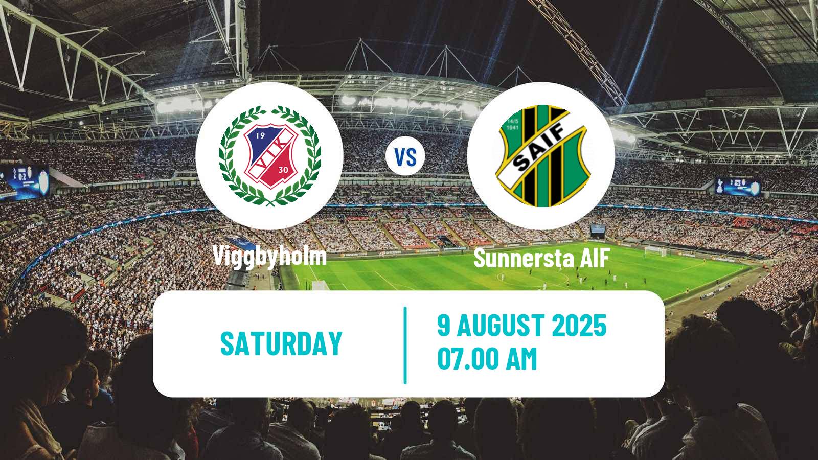 Soccer Swedish Division 2 - Norra Svealand Viggbyholm - Sunnersta AIF
