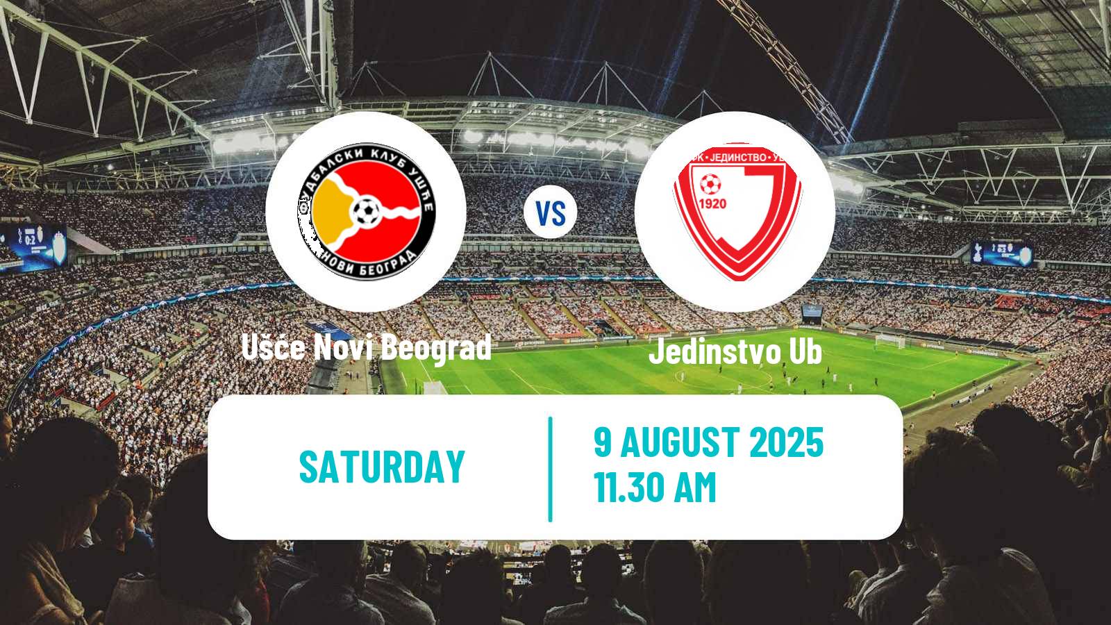 Soccer Serbian Prva Liga Ušće Novi Beograd - Jedinstvo Ub