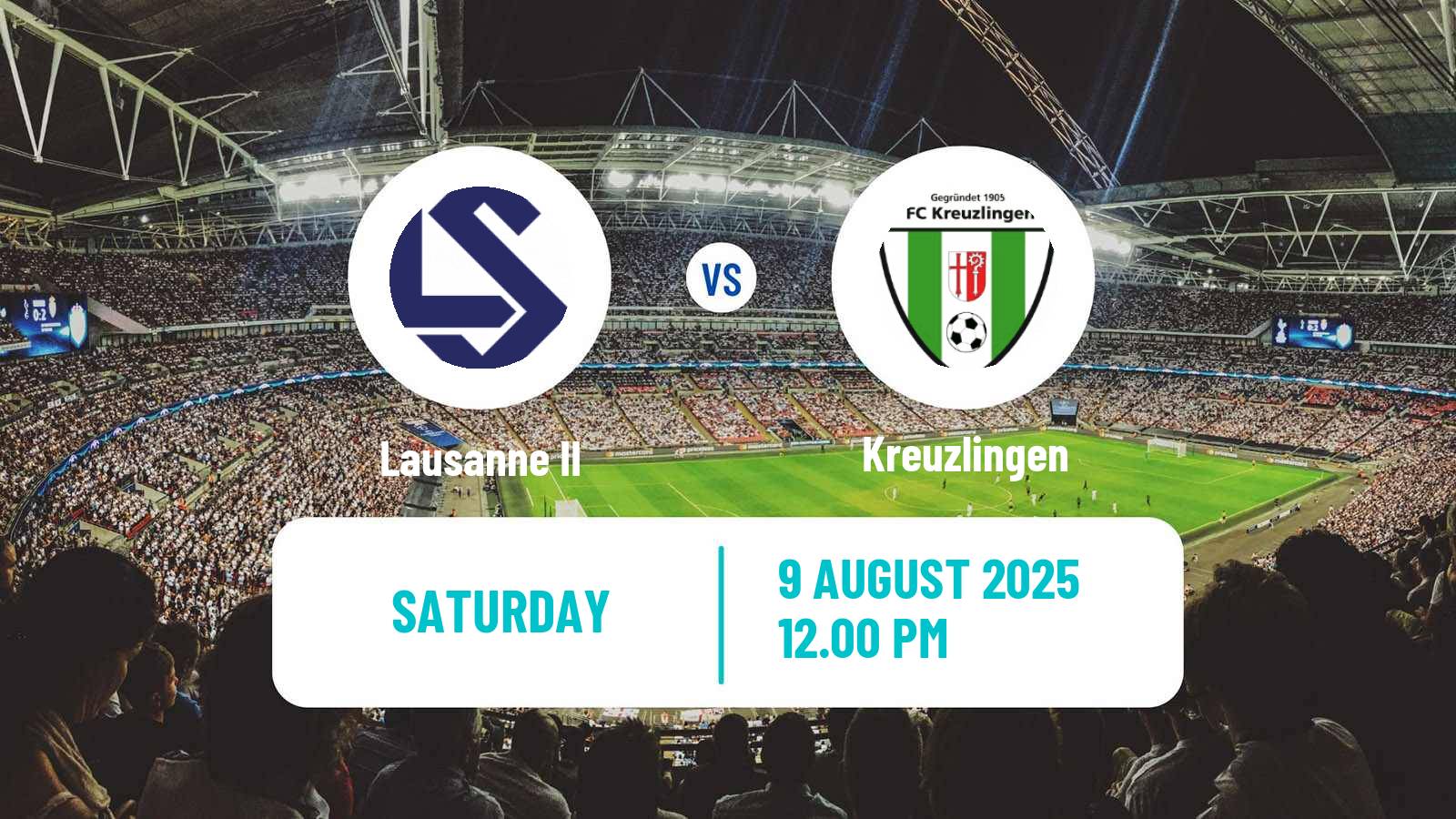 Soccer Swiss Promotion League Lausanne II - Kreuzlingen