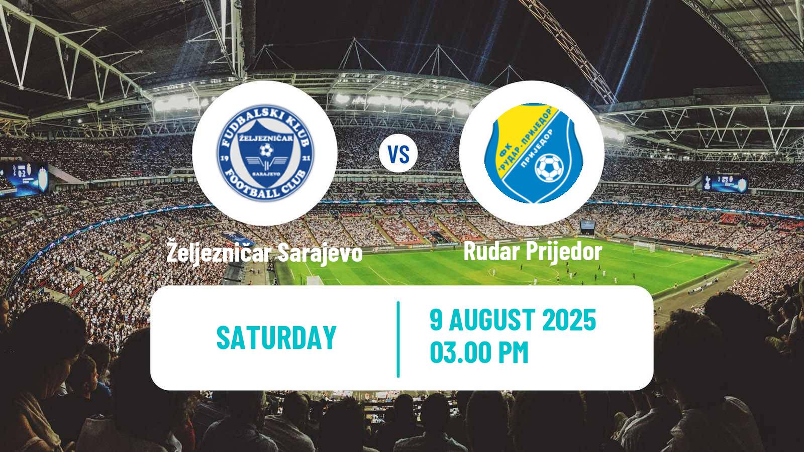 Soccer Bosnian Premier League Željezničar Sarajevo - Rudar Prijedor