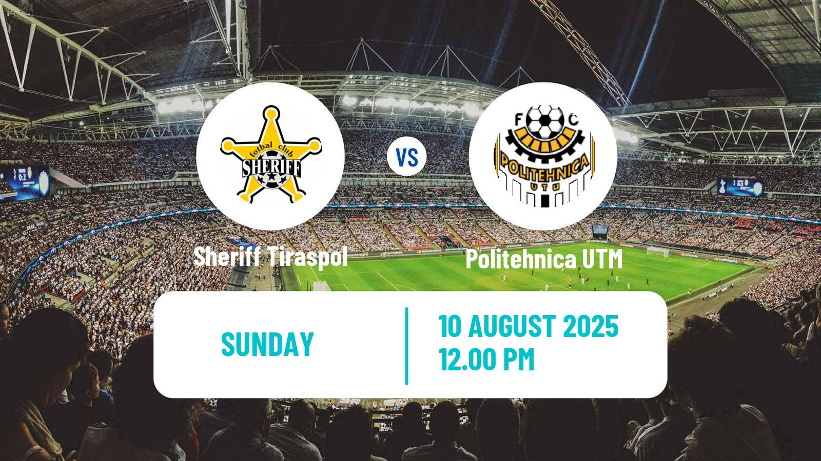 Soccer Moldovan Super Liga Sheriff Tiraspol - Politehnica UTM