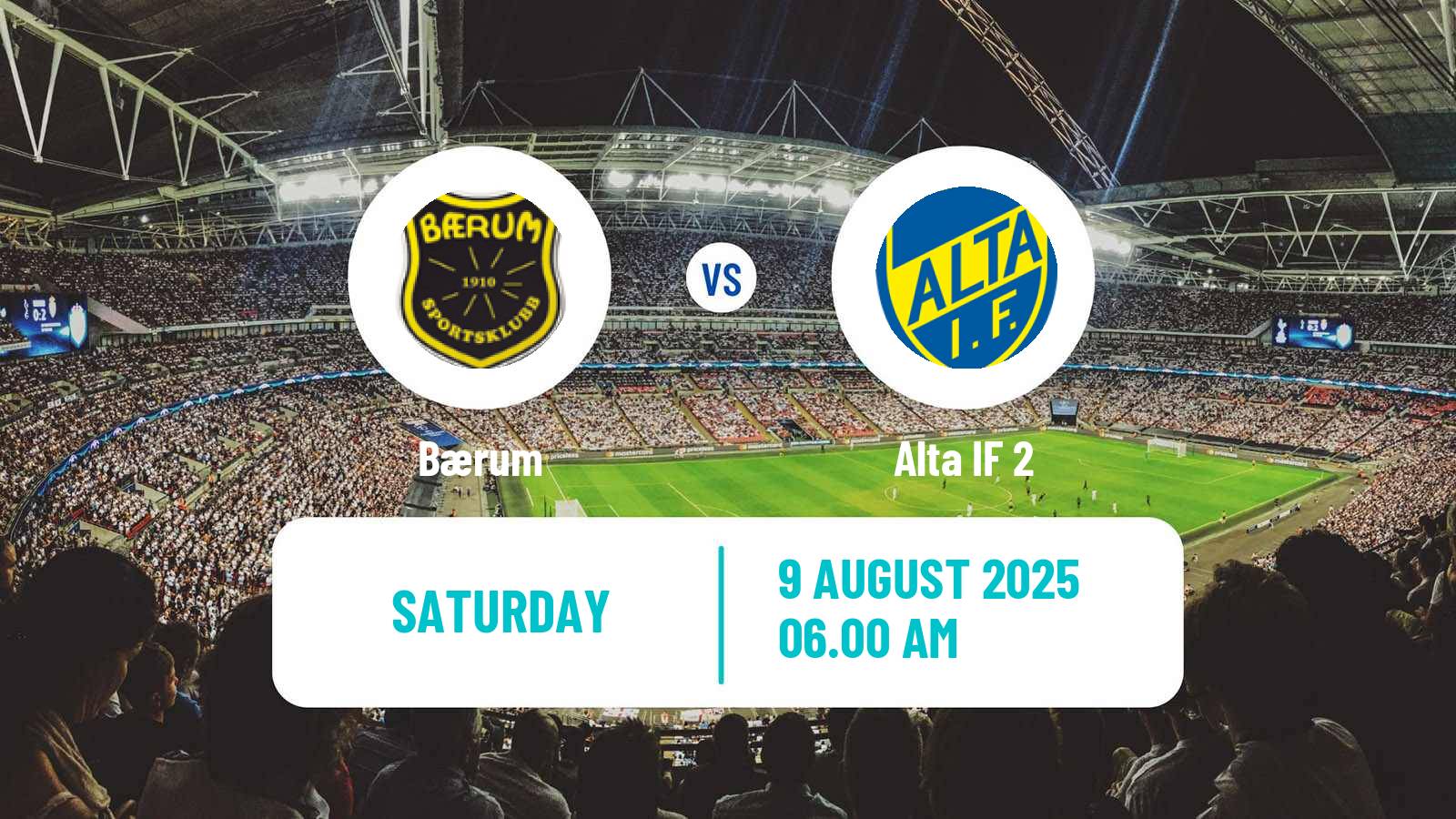 Soccer Norwegian Division 3 - Group 1 Bærum - Alta 2