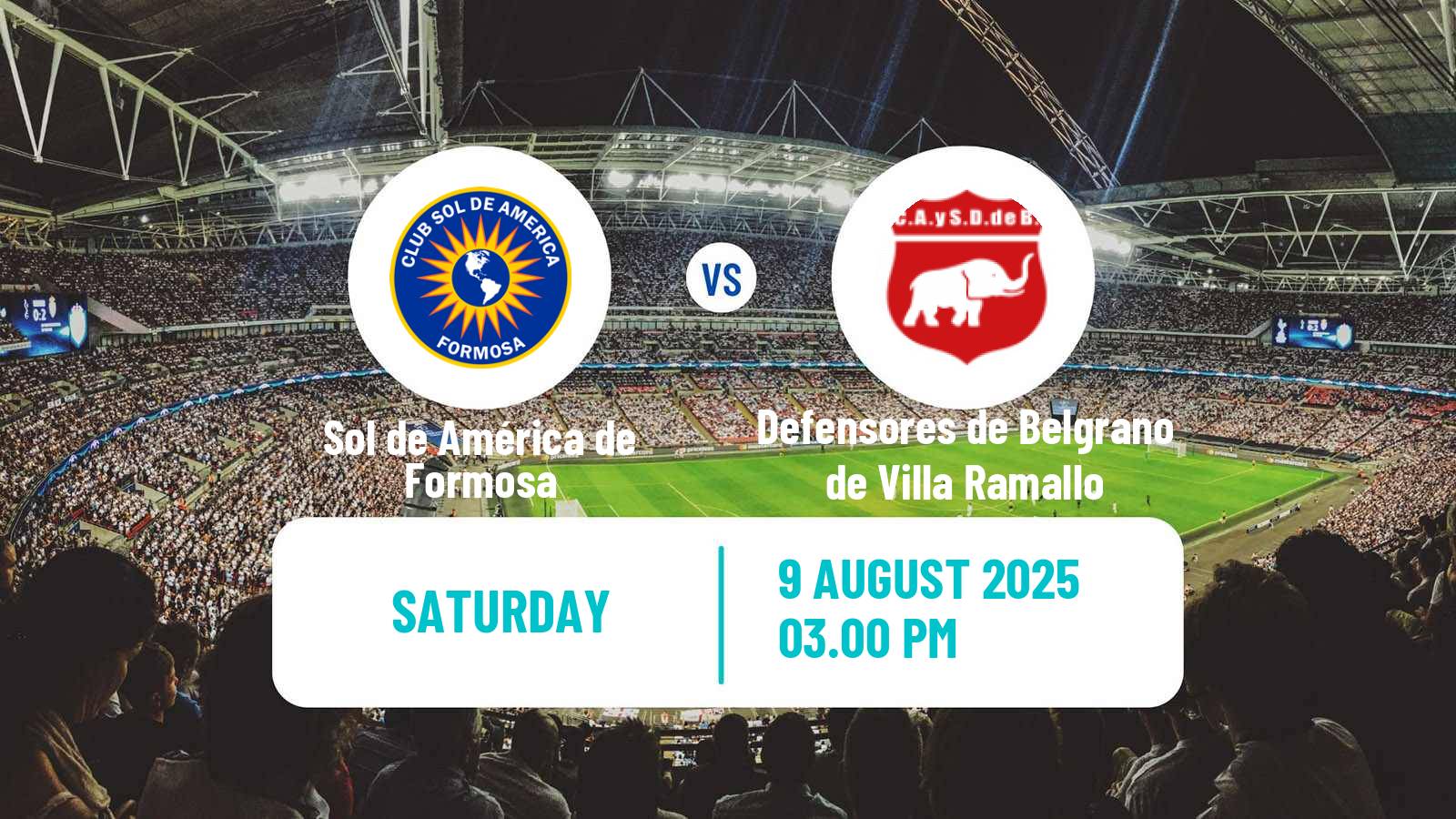 Soccer Argentinian Torneo Federal Sol de América de Formosa - Defensores de Belgrano de Villa Ramallo