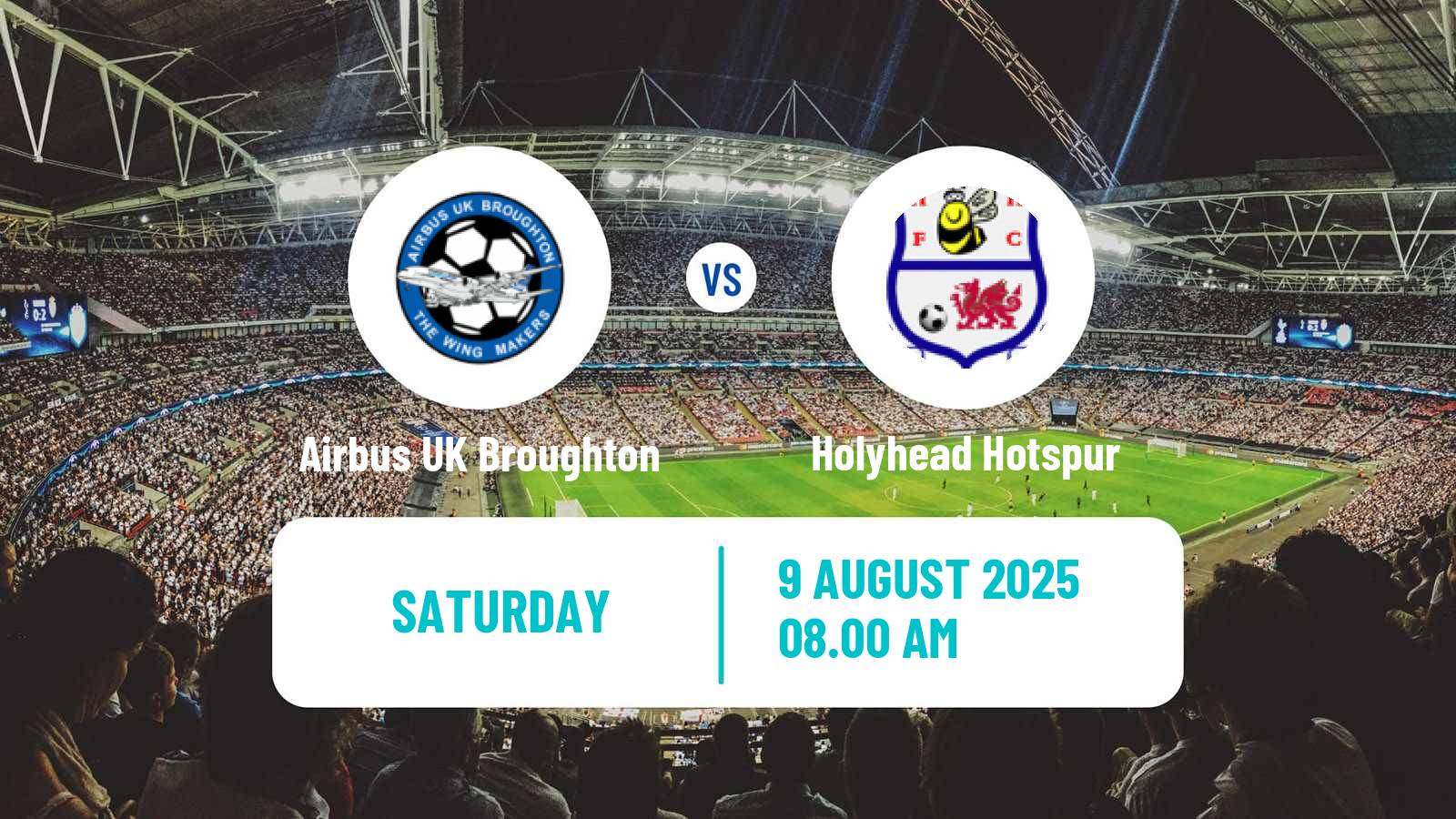 Soccer Welsh Cymru North Airbus UK Broughton - Holyhead Hotspur