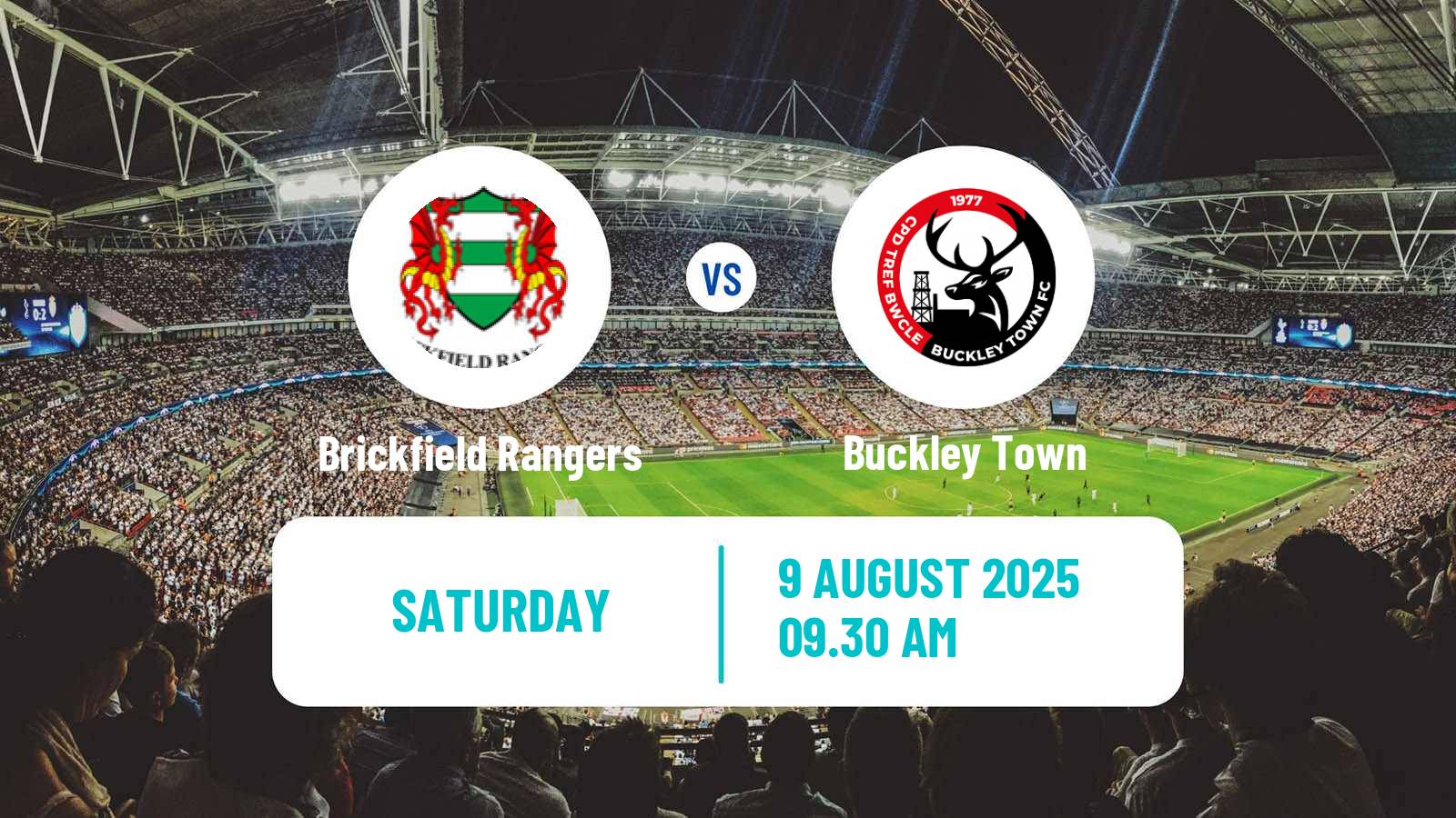 Soccer Welsh Cymru North Brickfield Rangers - Buckley Town