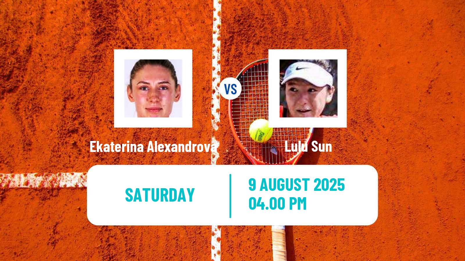 Tennis WTA Cincinnati Ekaterina Alexandrova - Lulu Sun