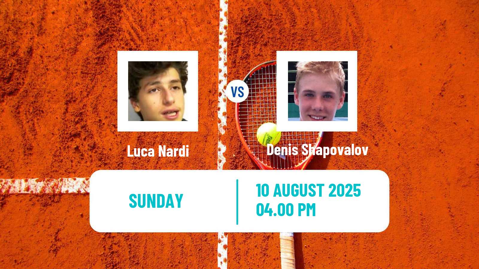 Tennis ATP Cincinnati Luca Nardi - Denis Shapovalov