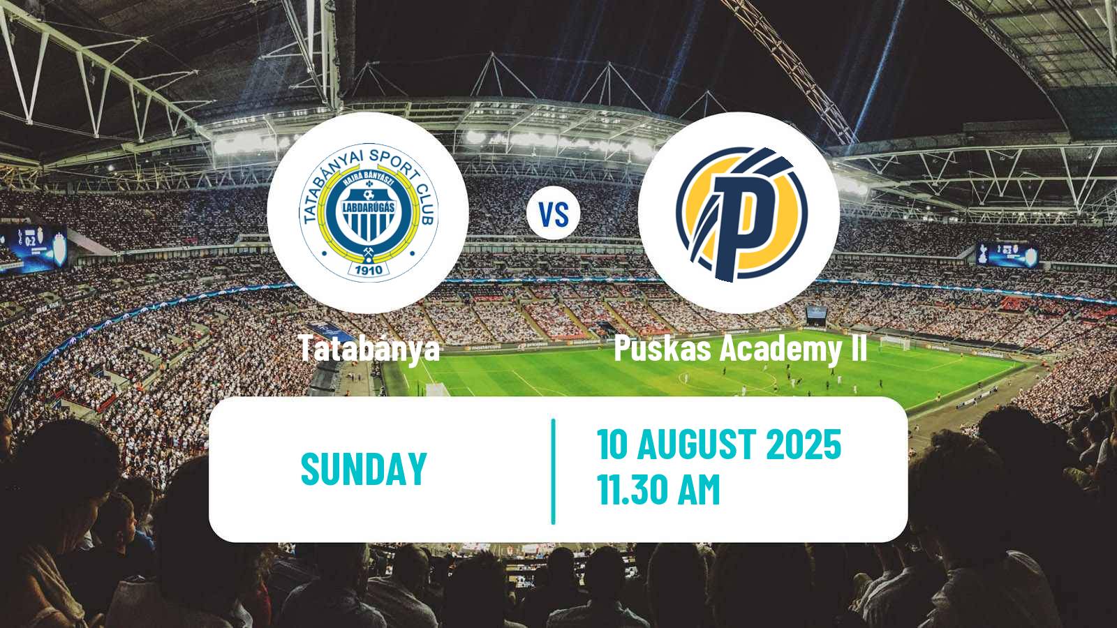 Soccer Hungarian NB III Northwest Tatabánya - Puskas Academy II