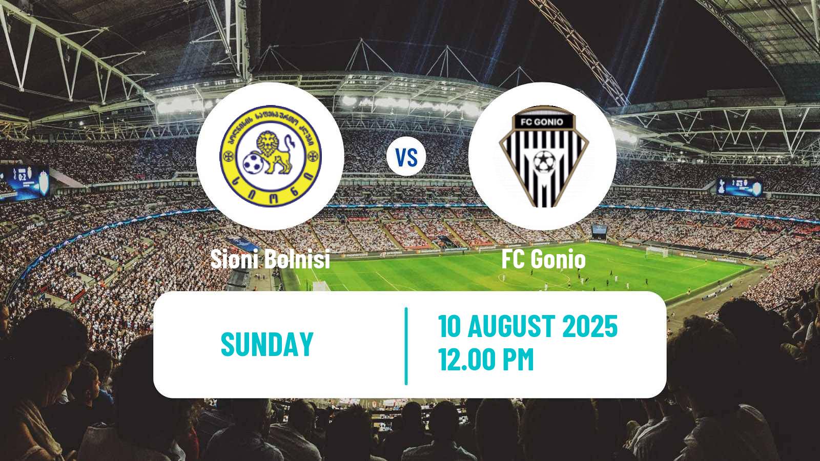Soccer Georgian Erovnuli Liga 2 Sioni Bolnisi - Gonio