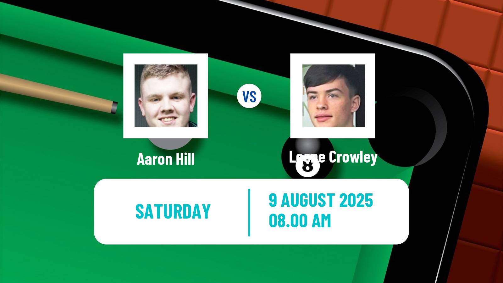 Snooker Saudi Arabia Masters Aaron Hill - Leone Crowley