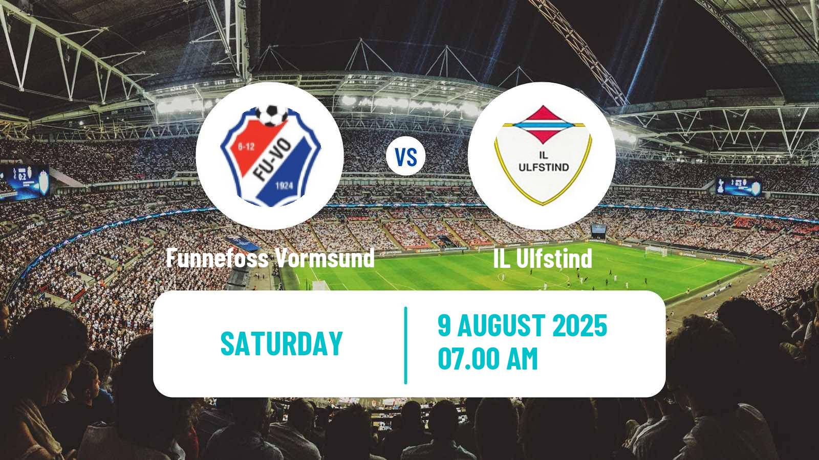 Soccer Norwegian Division 3 - Group 1 Funnefoss Vormsund - Ulfstind