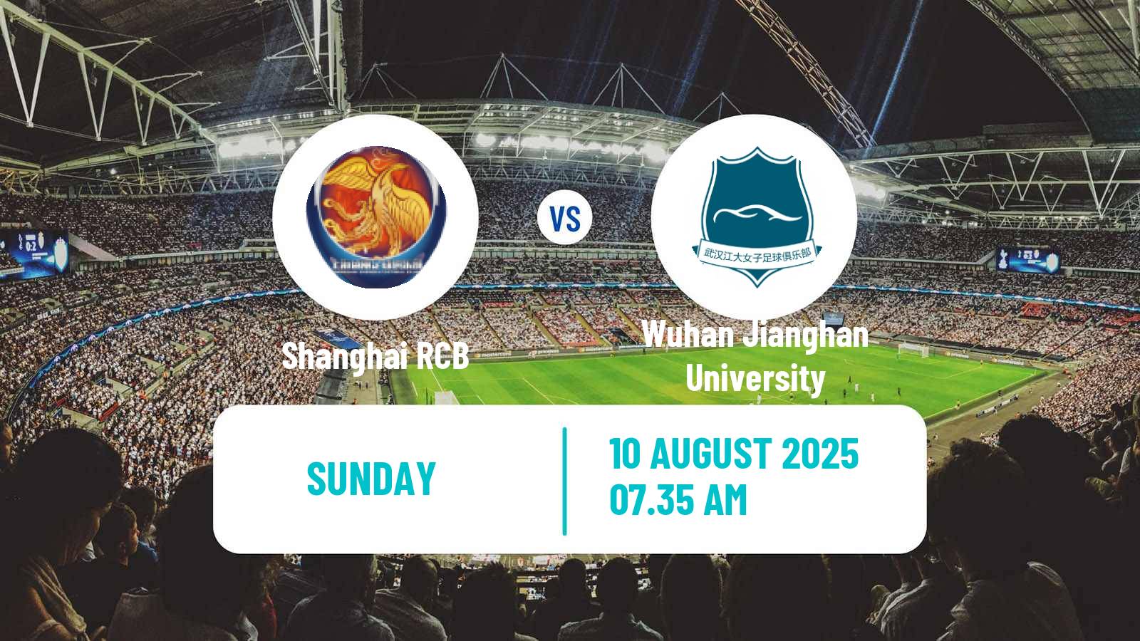 Soccer Chinese Super League Women Shanghai RCB - Wuhan Jianghan University