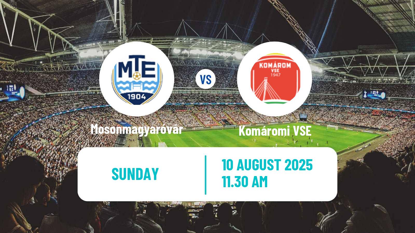 Soccer Hungarian NB III Northwest Mosonmagyaróvár - Komáromi VSE