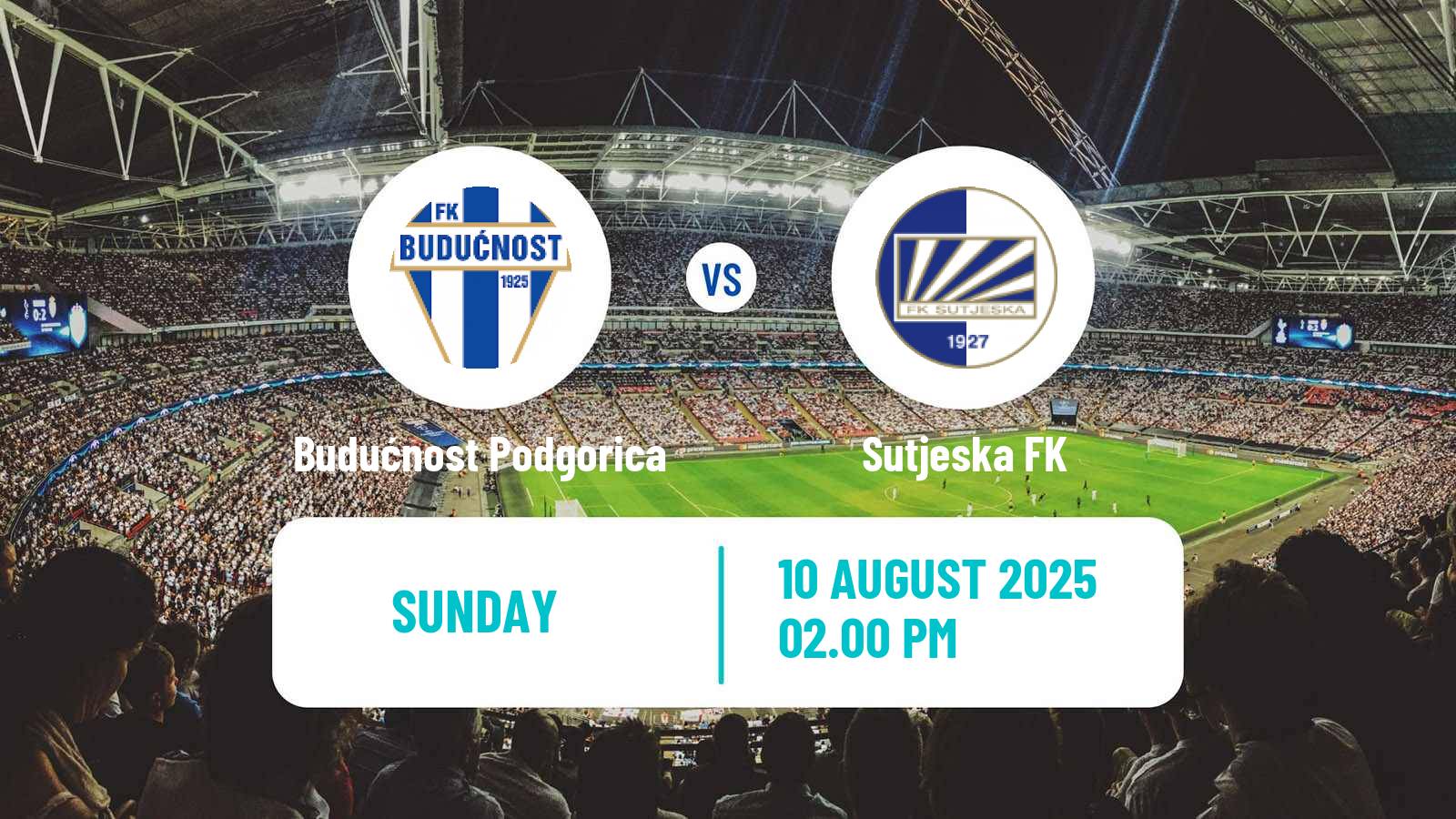 Soccer Montenegrin First League Budućnost Podgorica - Sutjeska
