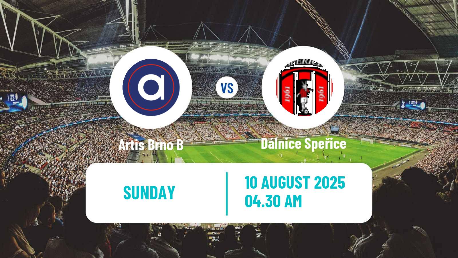 Soccer Czech Division D Artis Brno B - Dálnice Speřice