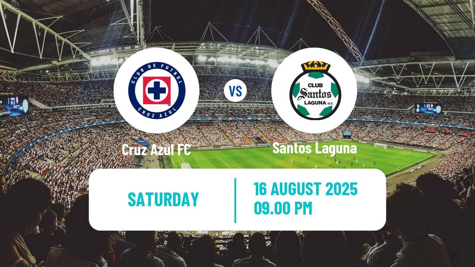 Soccer Mexican Liga MX Cruz Azul - Santos Laguna