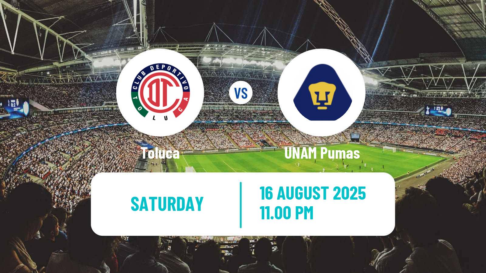 Soccer Mexican Liga MX Toluca - UNAM