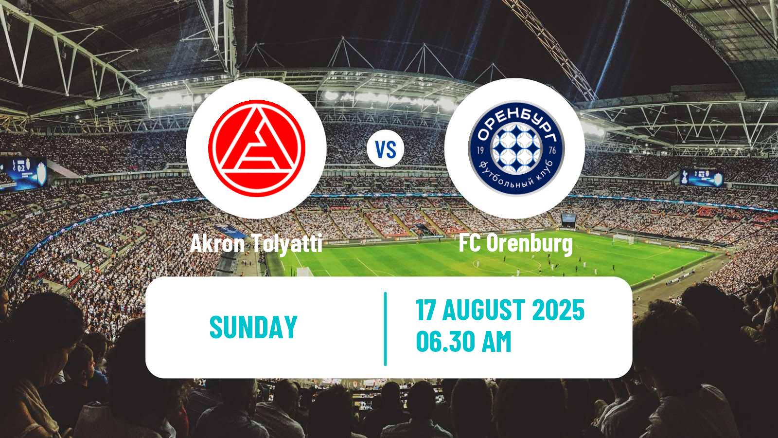 Soccer Russian Premier League Akron Tolyatti - Orenburg