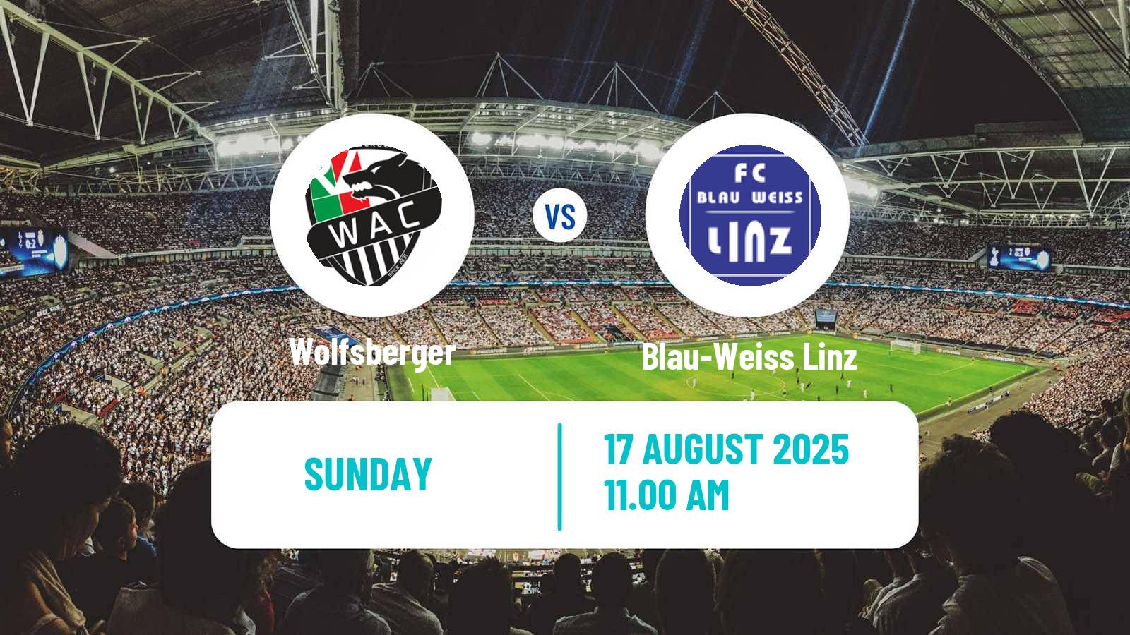 Soccer Austrian Bundesliga Wolfsberger - Blau-Weiss Linz